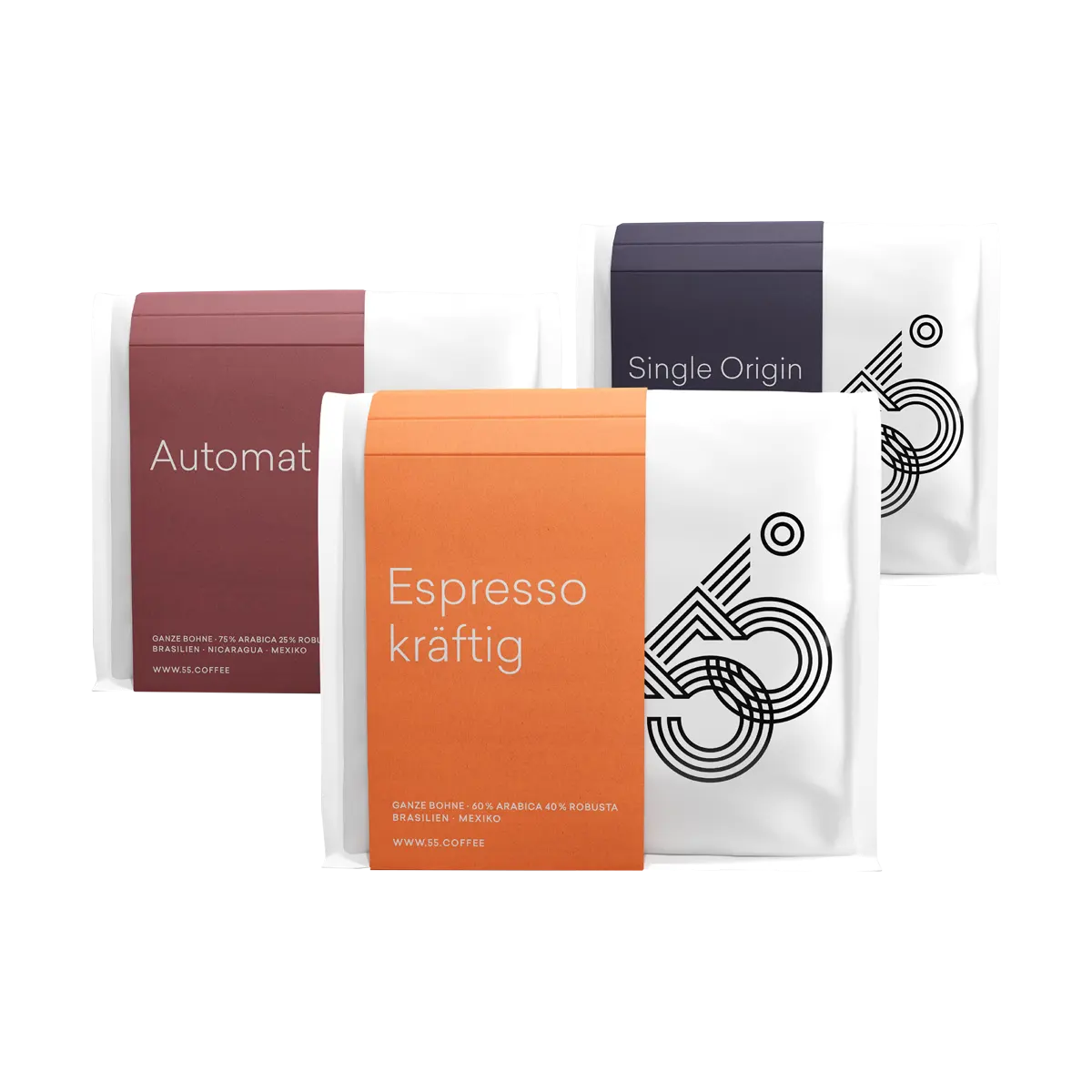 55 degrees Dark Side of the Moon espresso tasting set with Gift Wrap