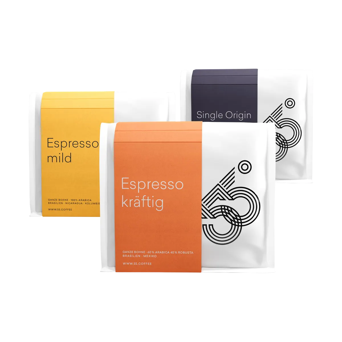 55 degrees Probierset Espresso mit Geschenkverpackung