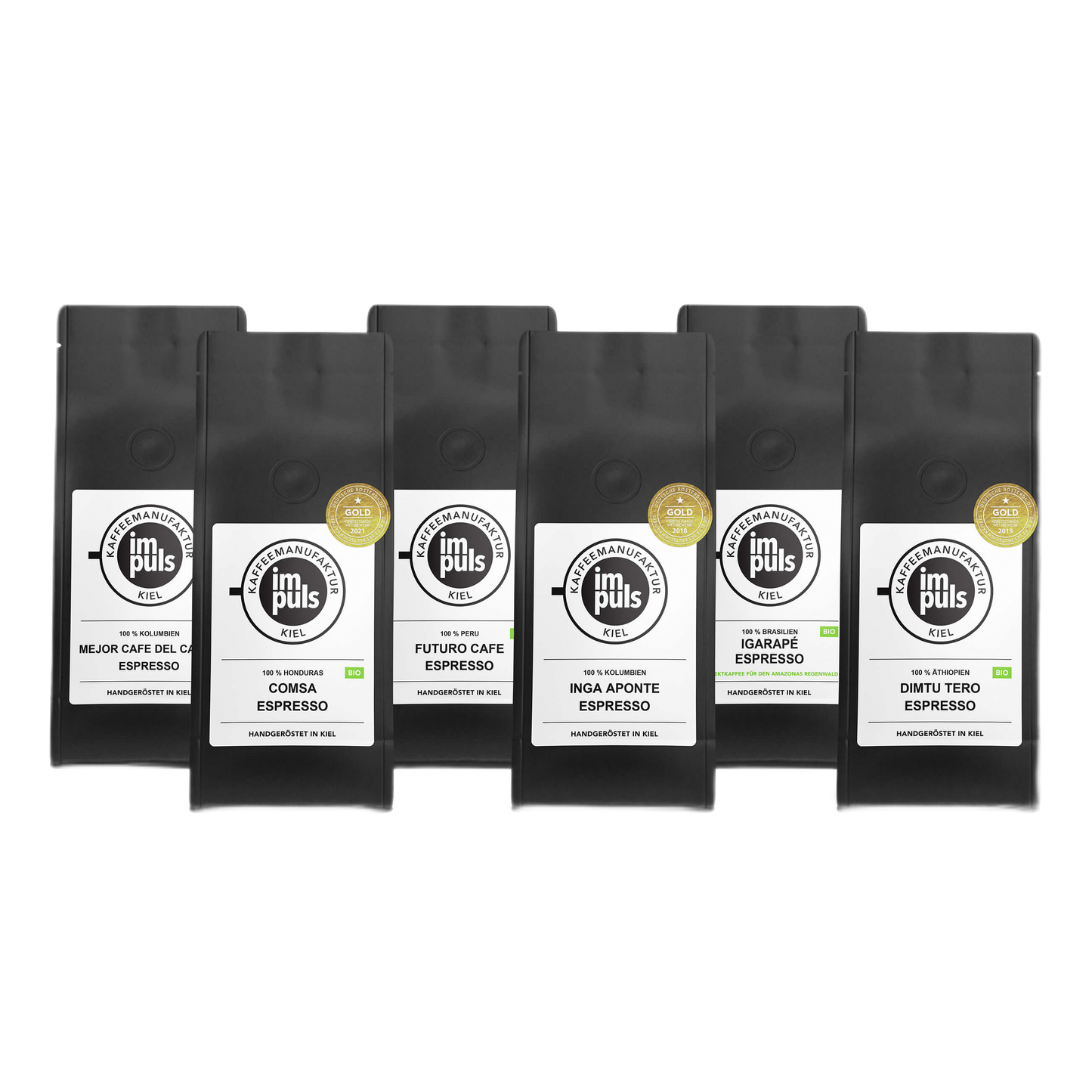 Impuls Probierpaket „Sixpack“ Espresso Geschenkverpackung